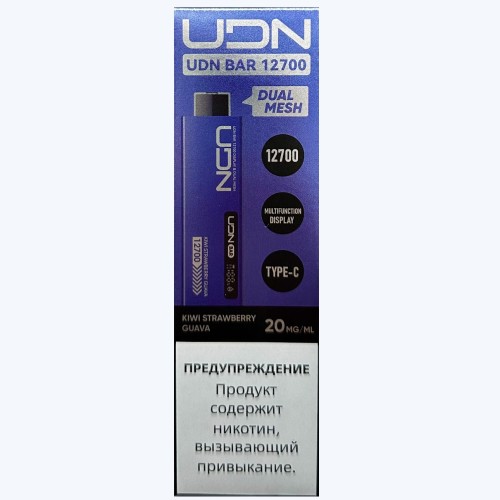 Электронная сигарета UDN BAR 12700 Киви Клубника Гуава